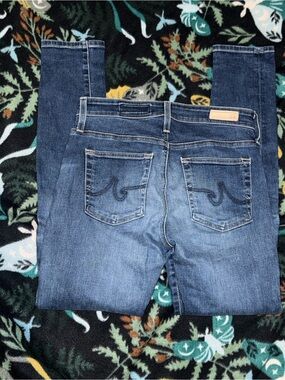 Ag Adriano Goldschmied Skinny Jeans in Medium Blue Wash